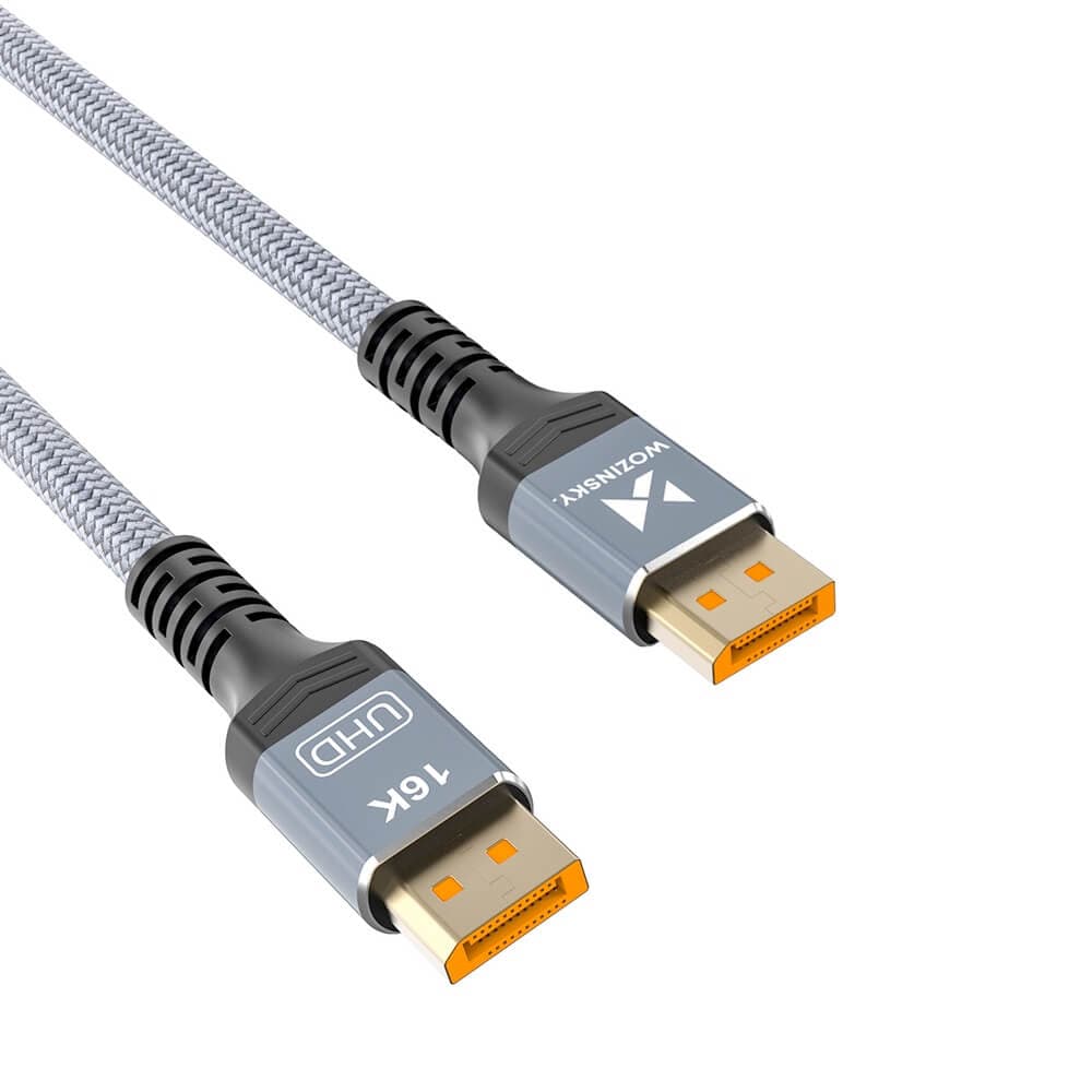 Кабел DisplayPort към DisplayPort с поддръжка на 16K - Wozinsky VESA Certified DisplayPort 2.1 to DisplayPort 2.1 Cable 16K (черен) (200 см)
