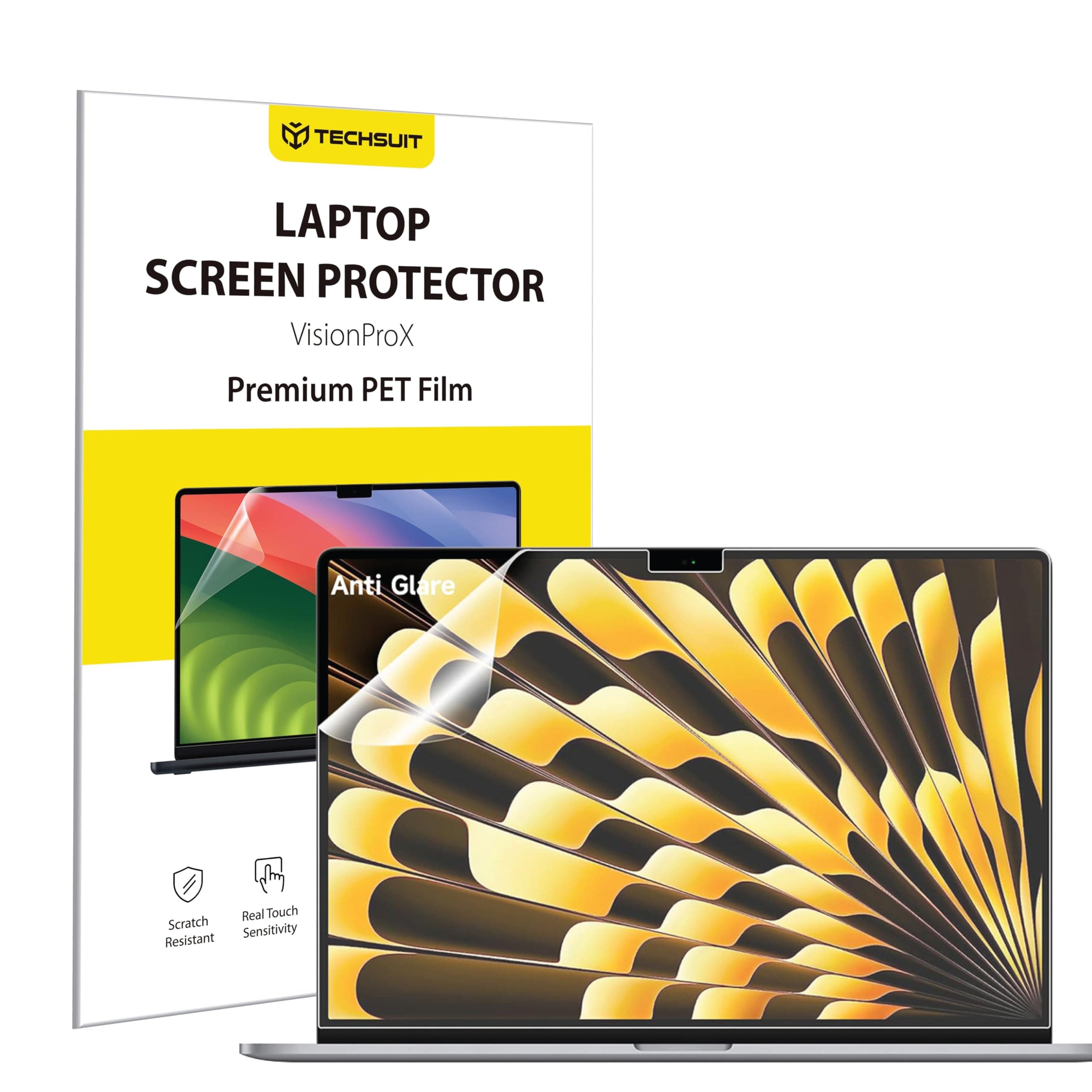 Матирано защитно покритие за дисплея на Macbook Air 15 (2023-2025) - Techsuit VisionProX Matte Anti-Blue Light Screen Protector (прозрачен)