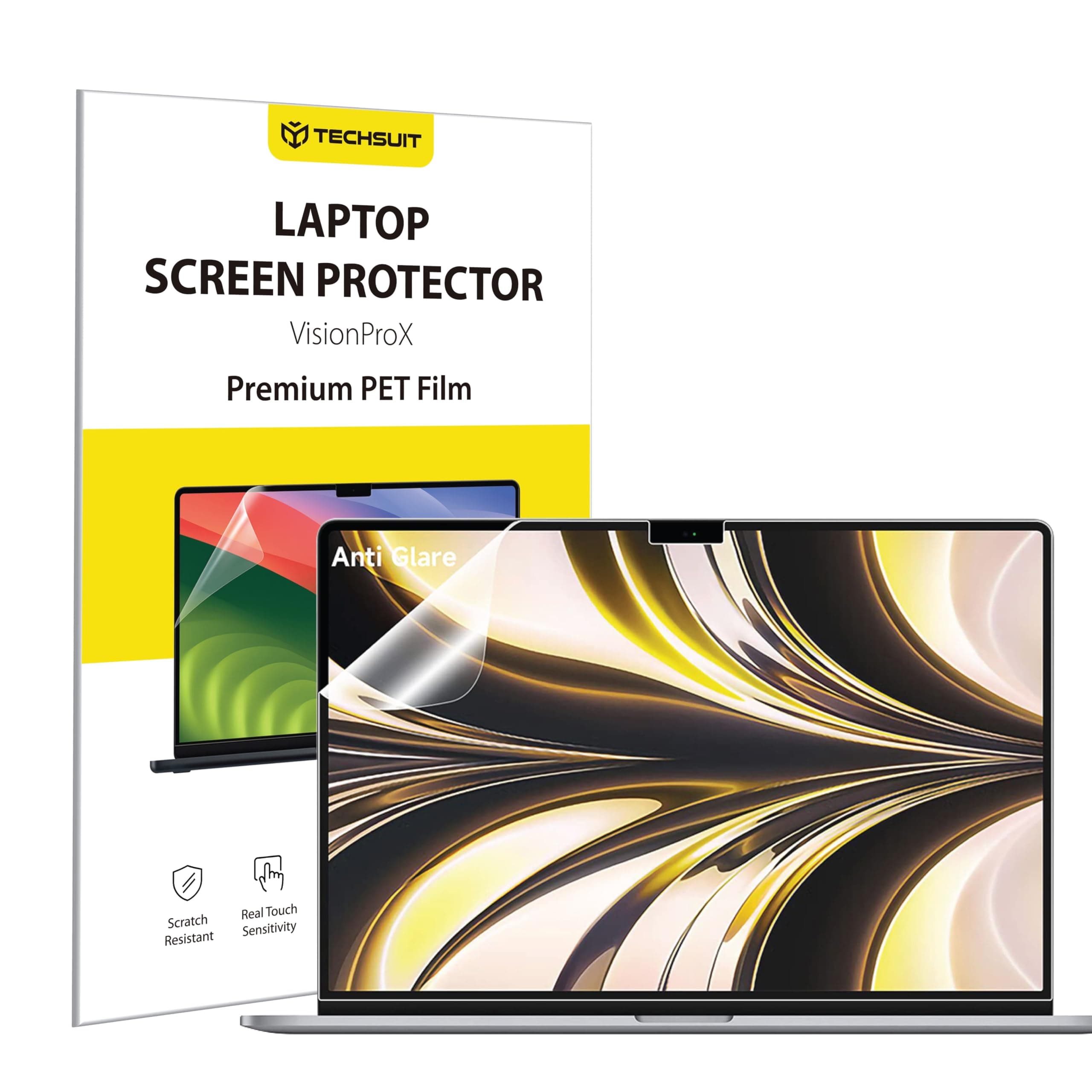Матирано защитно покритие за дисплея на Macbook Air 13 M3 (2024) - Techsuit VisionProX Anti-Blue Matte Light Screen Protector (прозрачен)