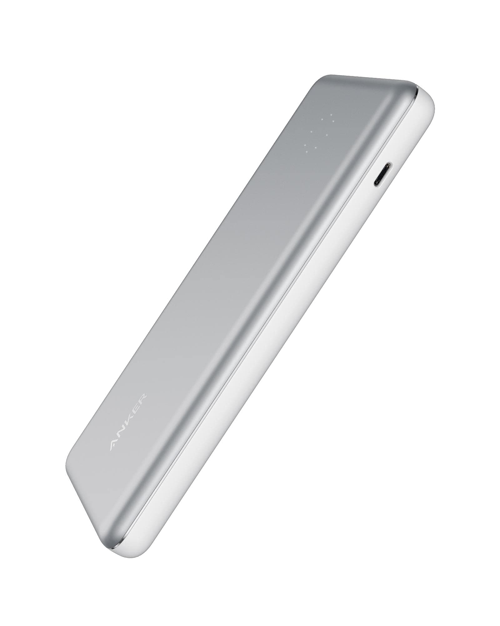 Външна батерия с вграден Ligtning кабел и Lightning вход - Anker PowerCore+ 10000 Pro Power Bank with Lightning Cable 10000mAh (сребрист)