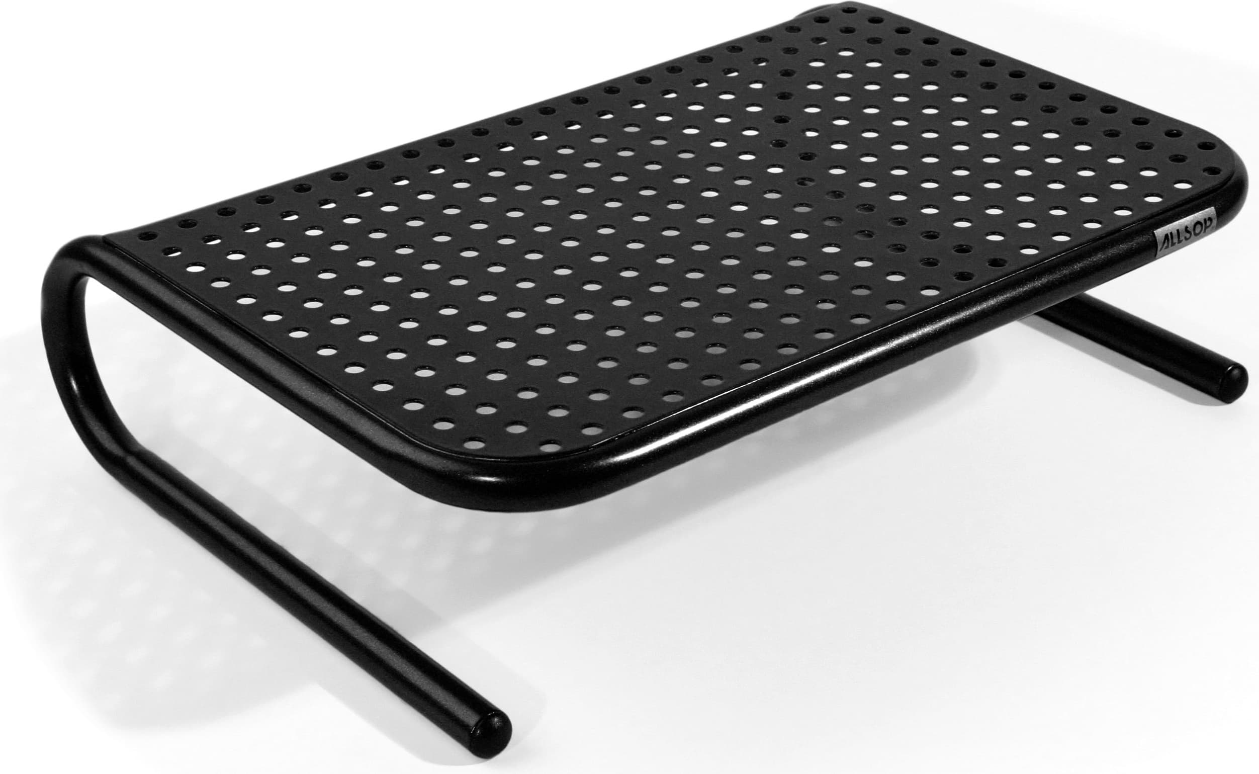 Алуминиева поставка за MacBook, преносими компютри и монитори - Allsop Metal Art Junior Monitor Stand (черна)