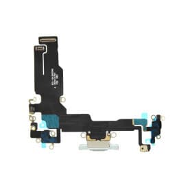 Резервен лентов кабел с USB-C конектора и долните микрофони за iPhone 15 - OEM iPhone 15 Charging Port Flex (син)