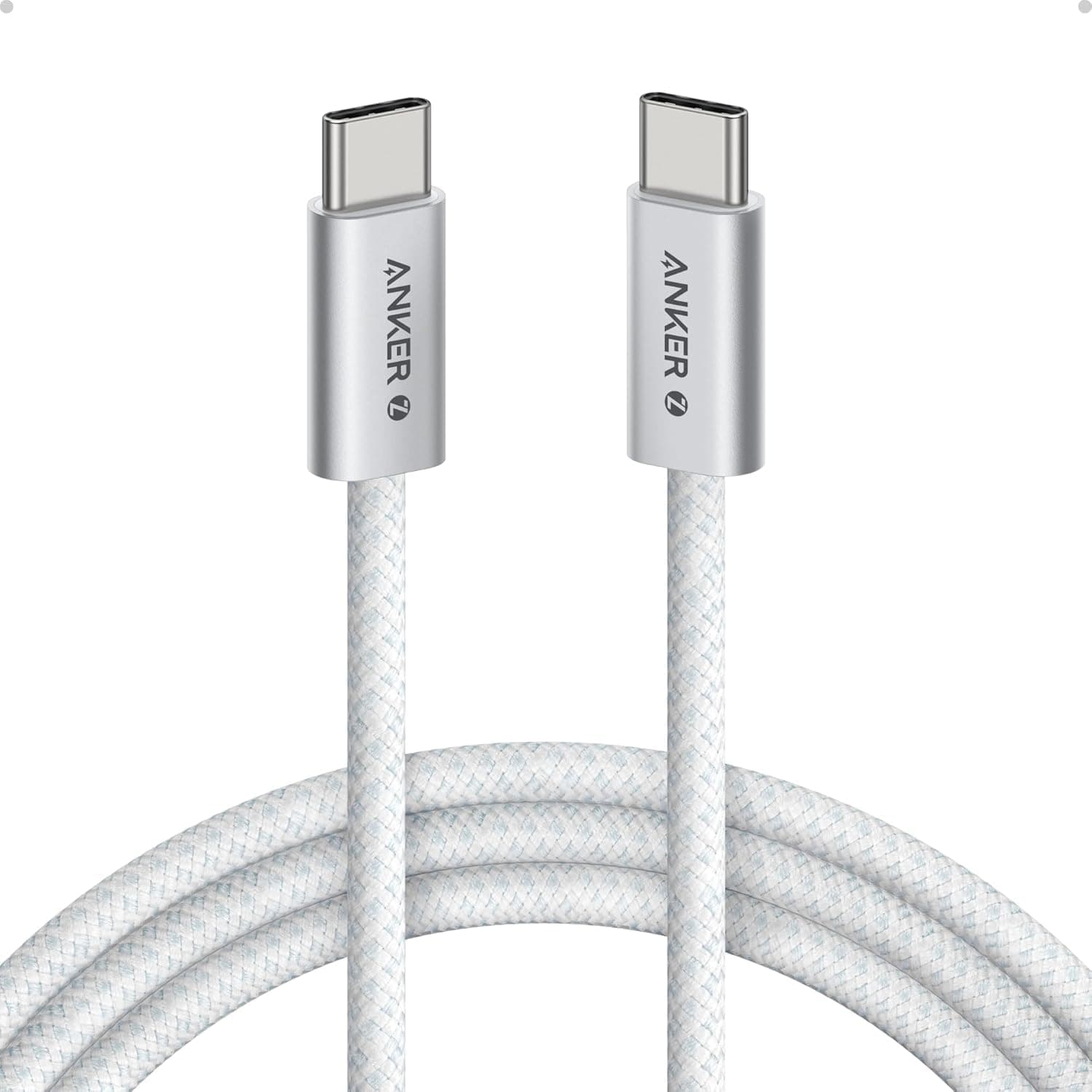 Кабел с бързо зареждане за устройства с USB-C порт - Anker Zolo USB-C to USB-C Cable 240W (180 см) (сив)