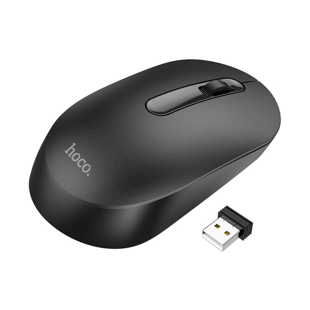Ергономична безжична мишка (за Mac и PC) - Hoco 2.4Ghz Wireless Mouse GM14 (черен)