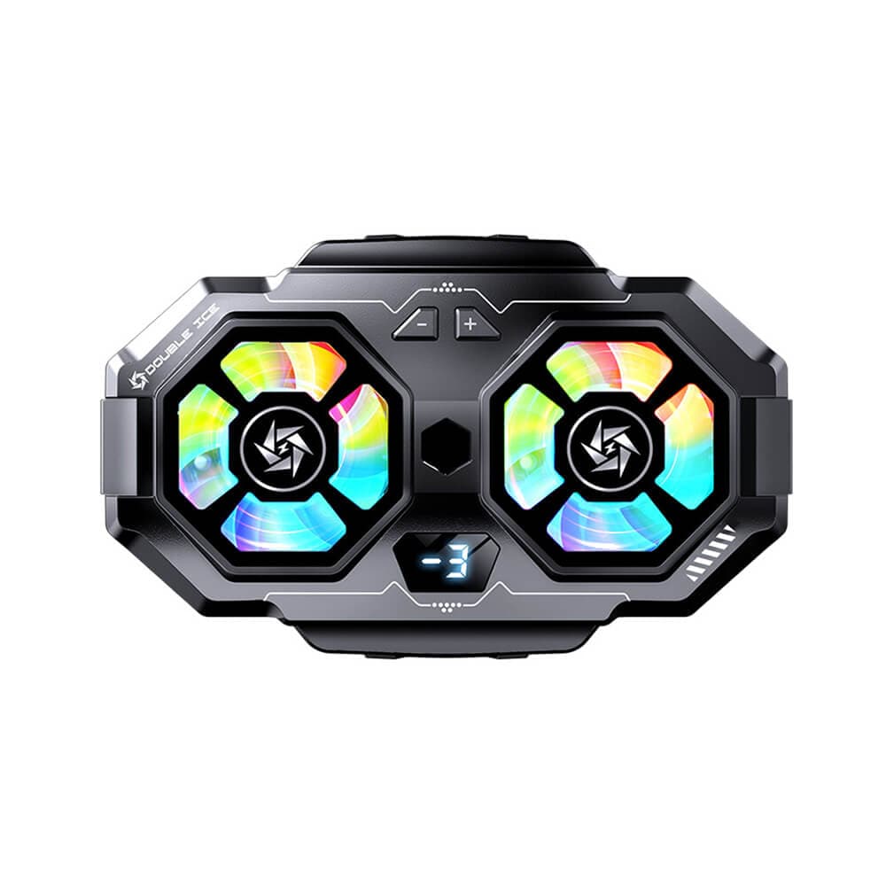 Охлаждане с два вентилатора на мобилни устройства - Techsuit Twin Turbine Phone Cooler SL22 (черен)