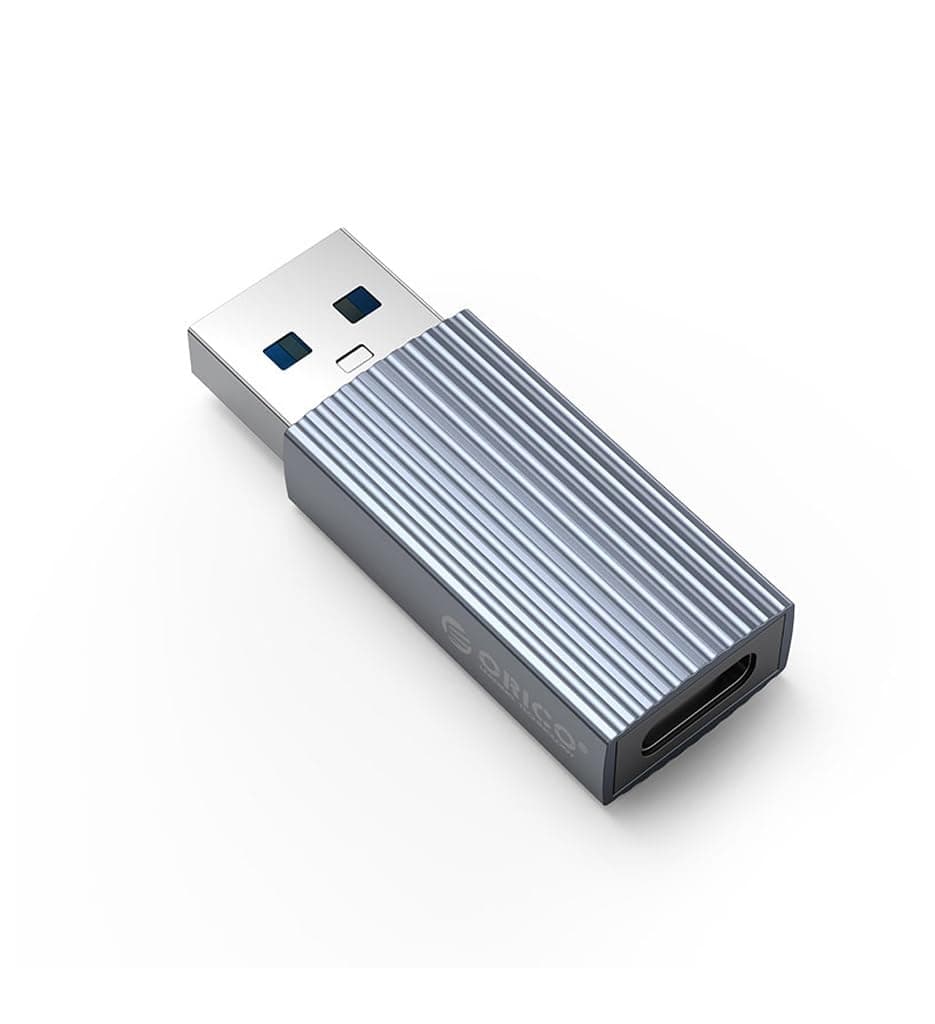 Преходник Orico AH-AC10-GY, от USB A(м) към USB C(ж), 0.3m, сив, 10 Gb/s