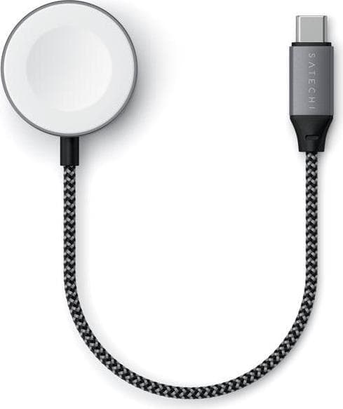 Satechi USB-C Magnetic Charging Cable for Apple Watch - USB-C кабел за зареждане на Apple Watch (18 см) (тъмносив)