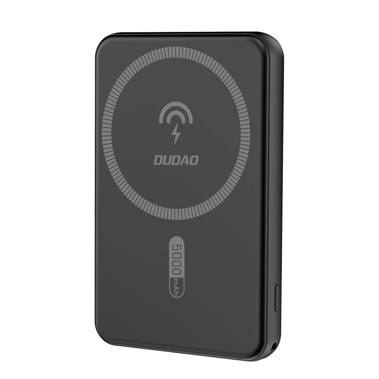 Безжична преносима външна батерия с USB-C вход за iPhone с Magsafe - Dudao Magnetic Wireless Power Bank 5000 mAh 10W (бял)