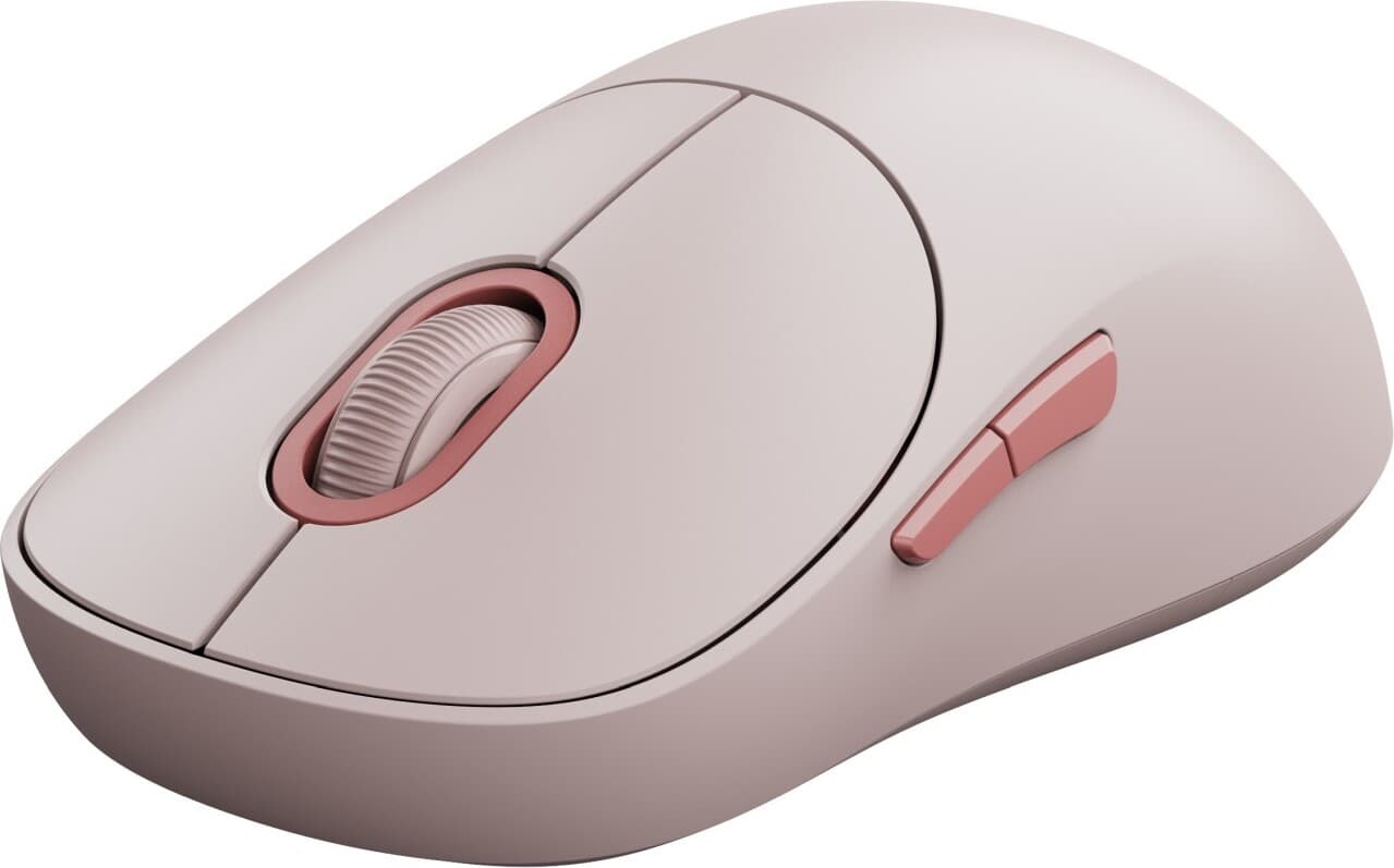 Мишка Xiaomi Wireless Mouse 3, оптична (1200 dpi), безжична, Bluetooth, USB, розова