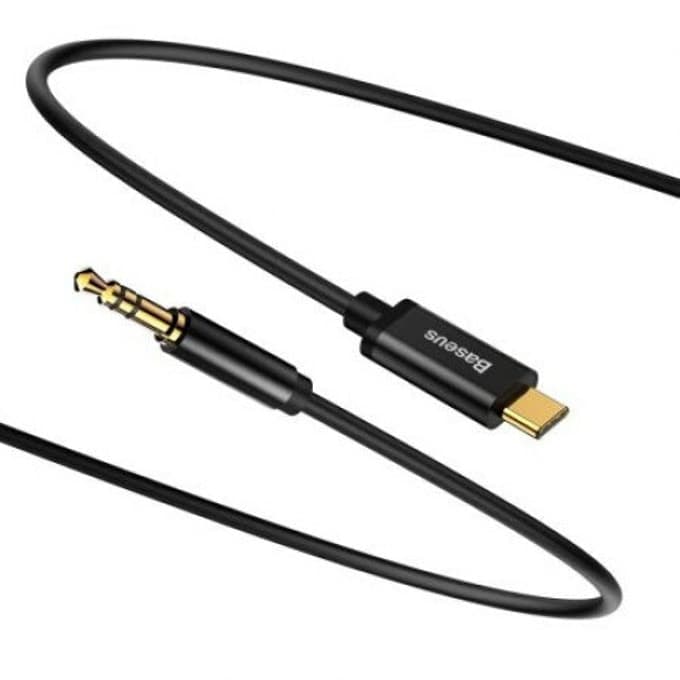 Кабел Baseus Yiven Type-C male to 3.5mm audio cable, от USB-C(м) към 3.5mm jack(м), 1.2m, черен