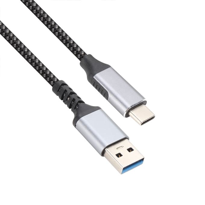 Кабел Vcom, от USB3.2 A(м) към USB3.2 C(м), 1m, черен, 10Gbps
