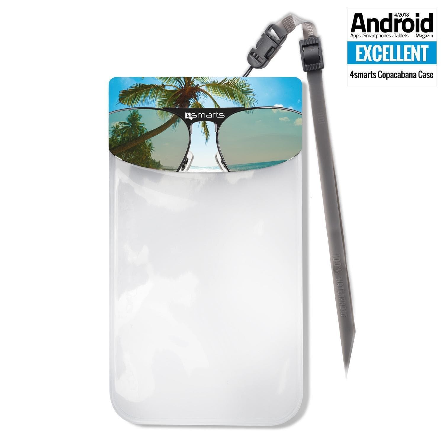 Универсален водоустойчив калъф за смартфони до 6 инча - 4smarts Copacabana Waterproof Case Beach (син)