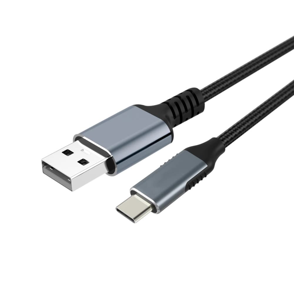 Кабел Vcom CU405M-1.8m, от USB A(м) към USB C(м), 1.8m, екраниран, черен