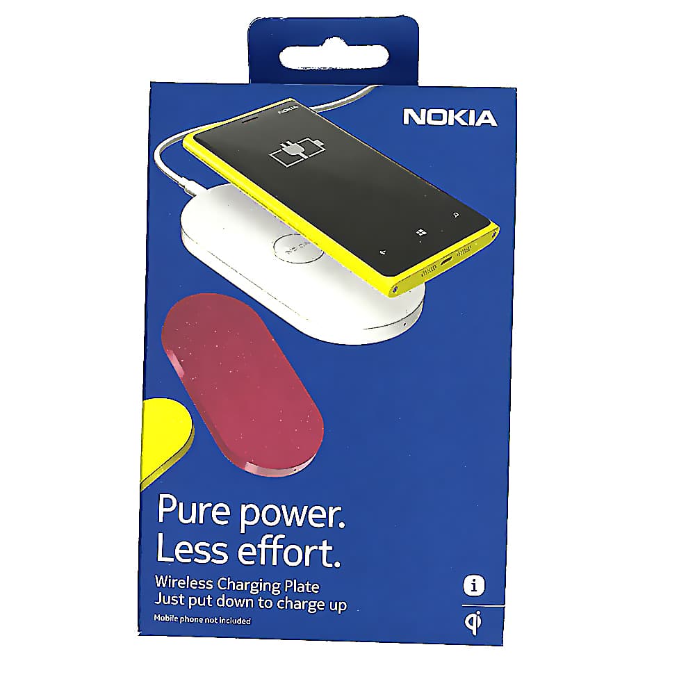 Пад (поставка) за безжично зареждане на Lumia 820/920 и мобилни устройства, поддържащи безжично зареждане - Nokia DT-900 Wireless Charging Plate (жълт)