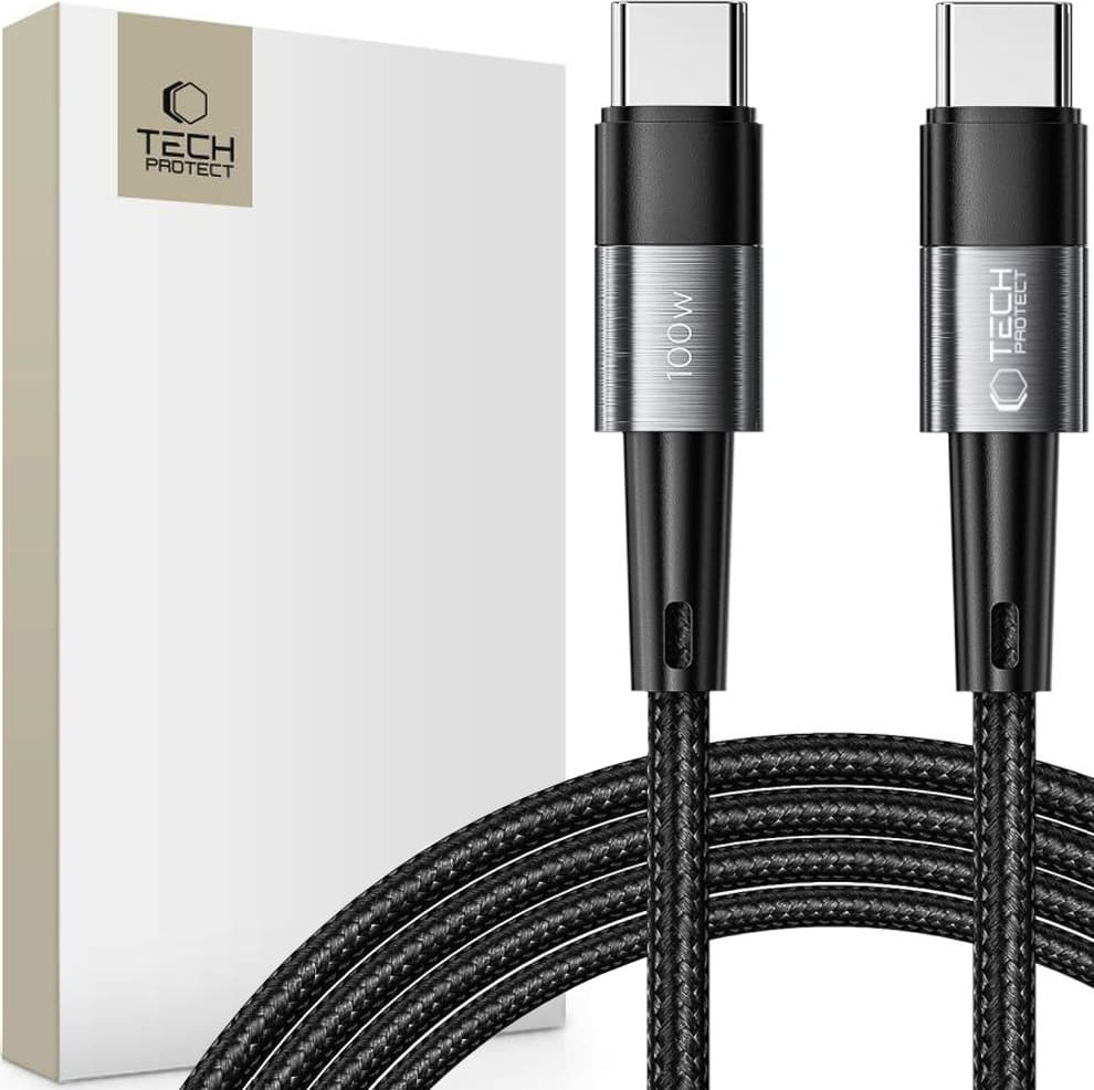 Tech-Protect Ultraboost USB-C to USB-C Cable 100W - USB-C към USB-C кабел за устройства с USB-C порт (200 см) (черен)