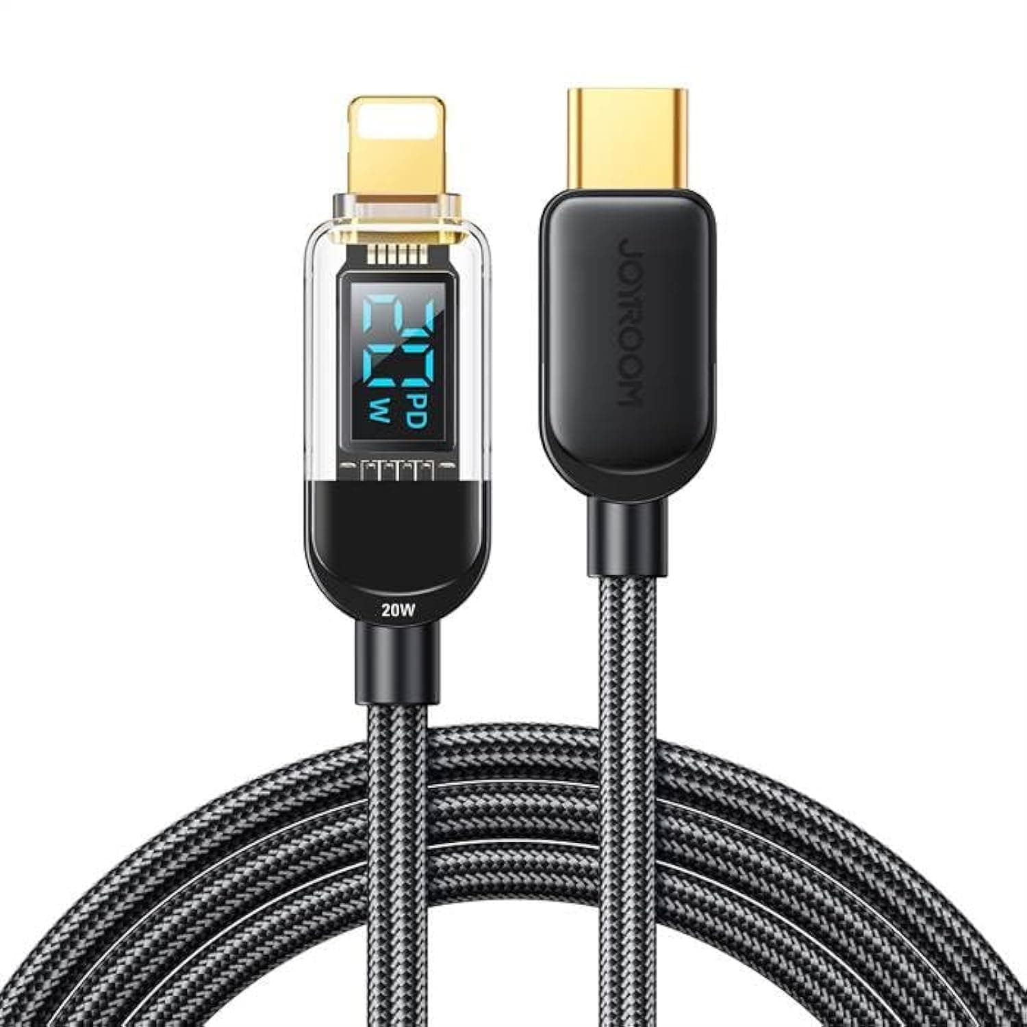 Кабел Joyroom S-CL020A4, от USB C(м) към Lightning(м), 1.2m, 20W, черен