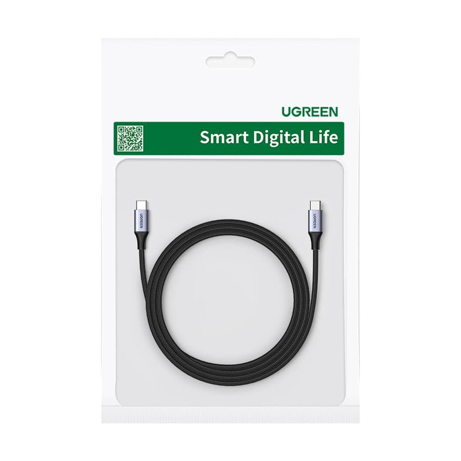 Кабел с бързо зареждане за устройства с USB-C порт (200 см) (черен) - Ugreen USB-C to USB-C Cable 240W