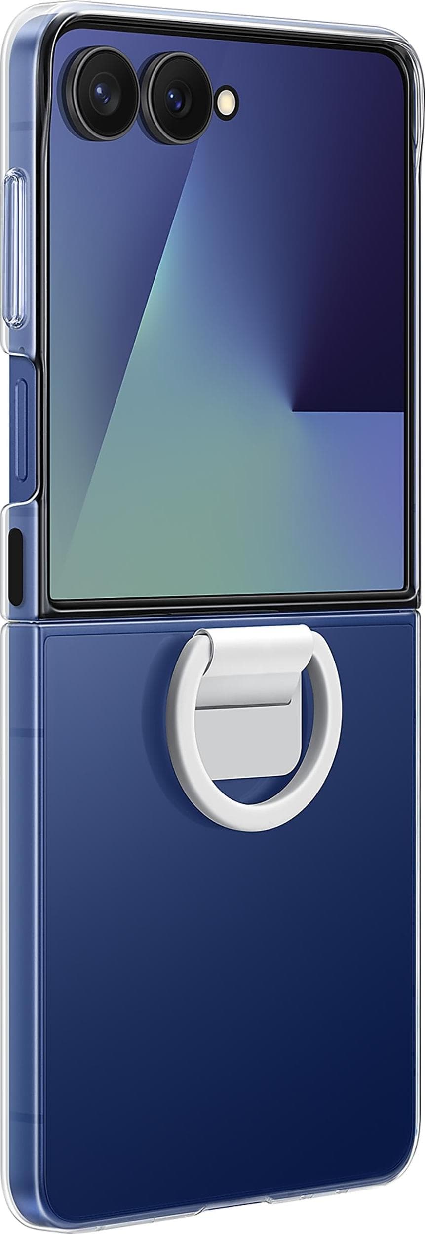 Оригинален поликарбонатов кейс с пръстен против изпускане за Samsung Galaxy Z Flip7 - Samsung Ring Clear Grip Cover EF-QF766CTE (прозрачен)