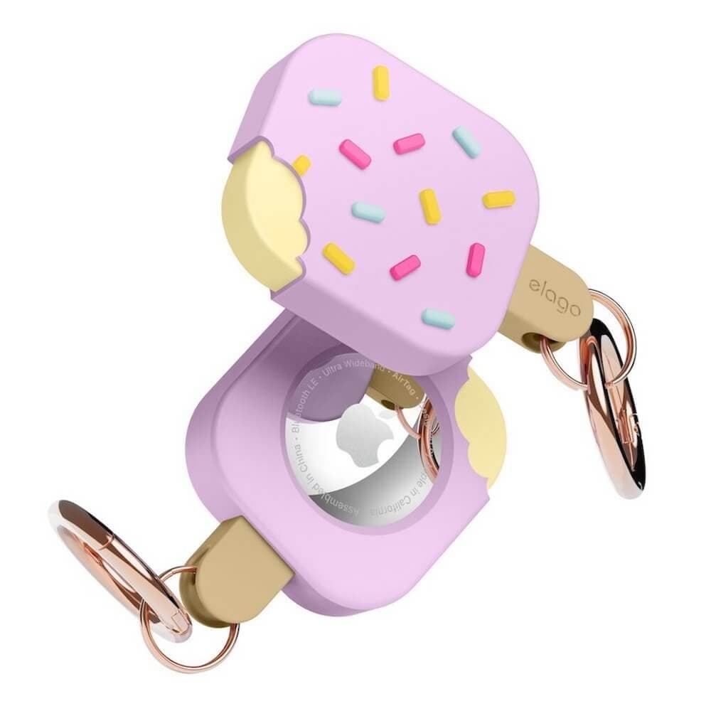 Силиконов ключодържател за Apple AirTag - Elago AirTag Ice Cream Case (розов)