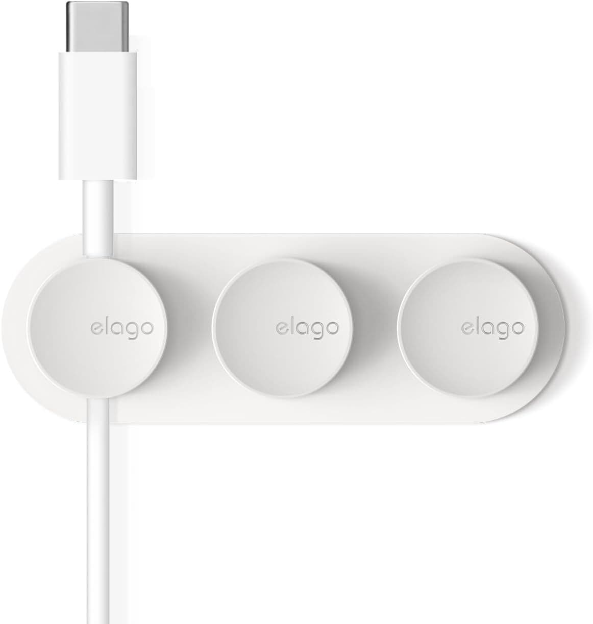 Магнитен органайзер за кабели - Elago Magnet Cable Management Buttons (бял)