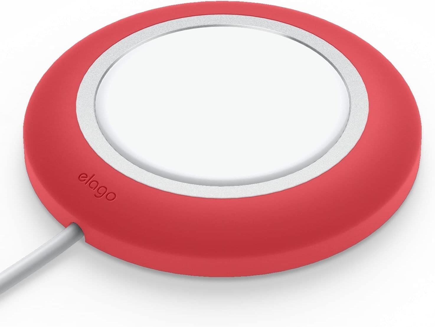 Силиконова поставка за Apple MagSafe Charger - Elago Charging Pad for MagSafe (червен)
