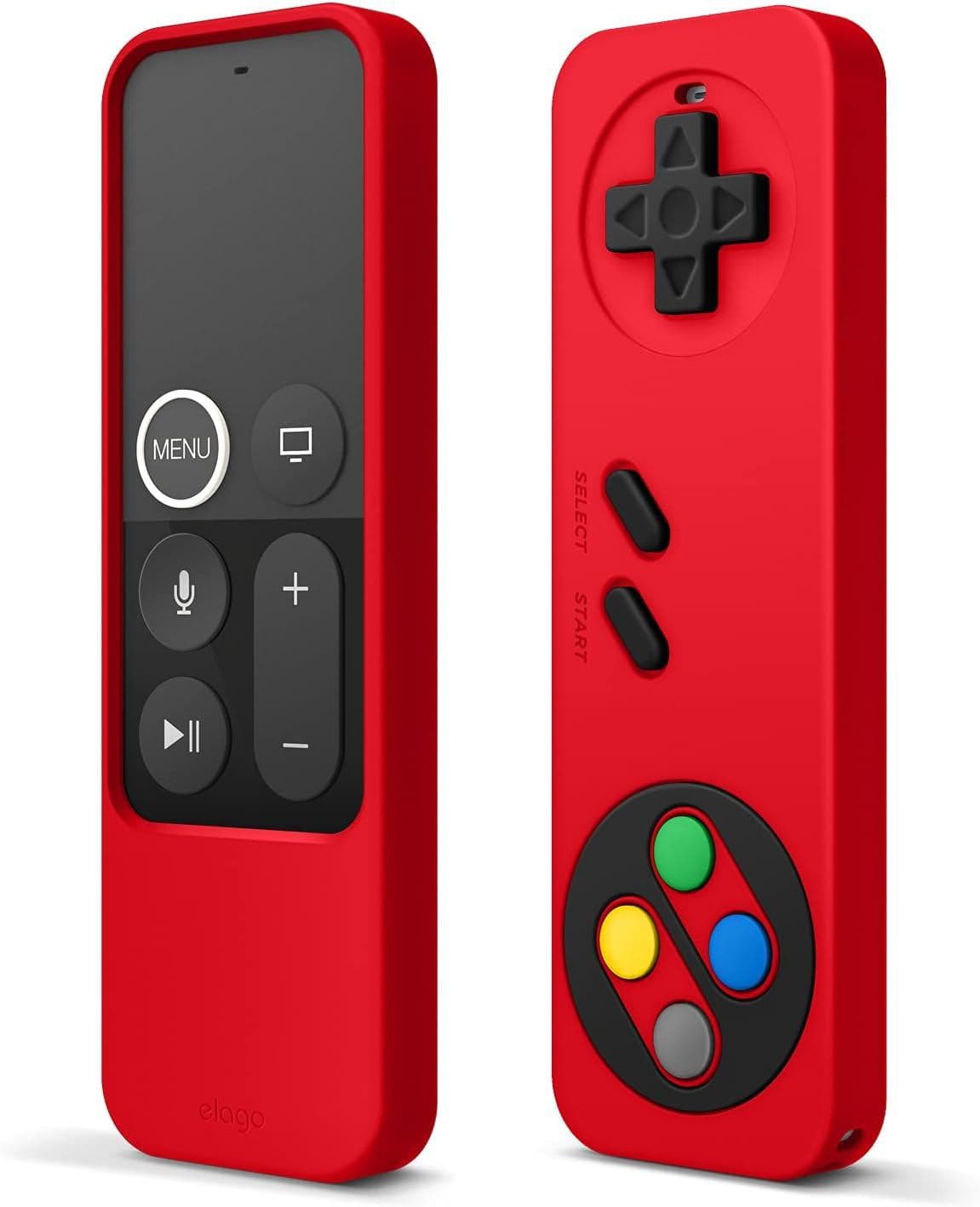Удароустойчив силиконов калъф за Apple TV Siri Remote - Elago R4 Retro Case (червен)