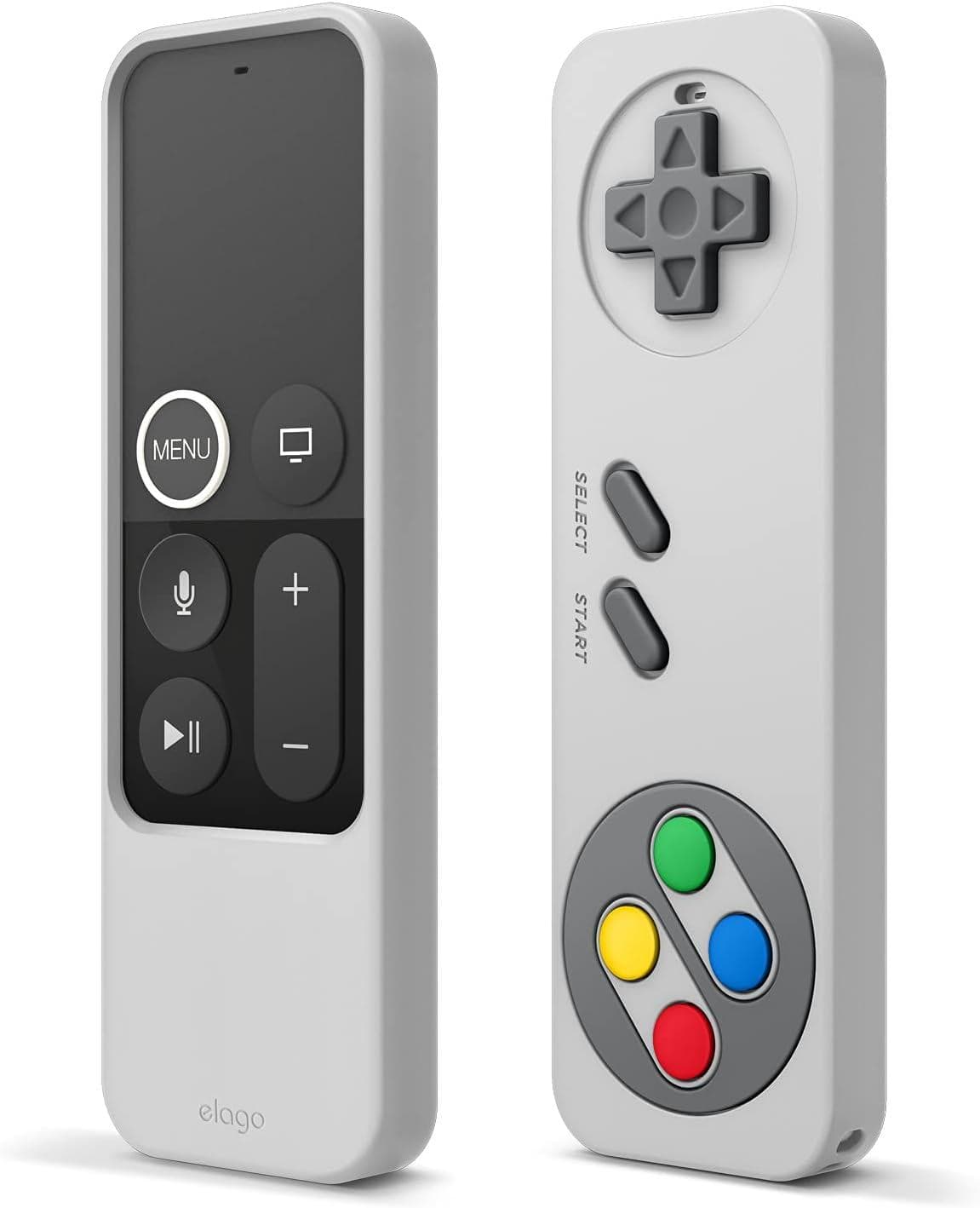 Удароустойчив силиконов калъф за Apple TV Siri Remote - Elago R4 Retro Case (сив)