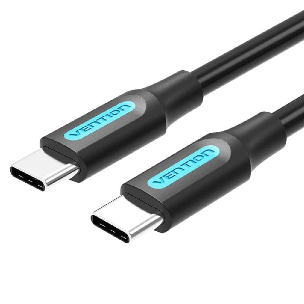 Кабел Vention COTBH, от USB-C(м) към USB-C(м), 2m, черен