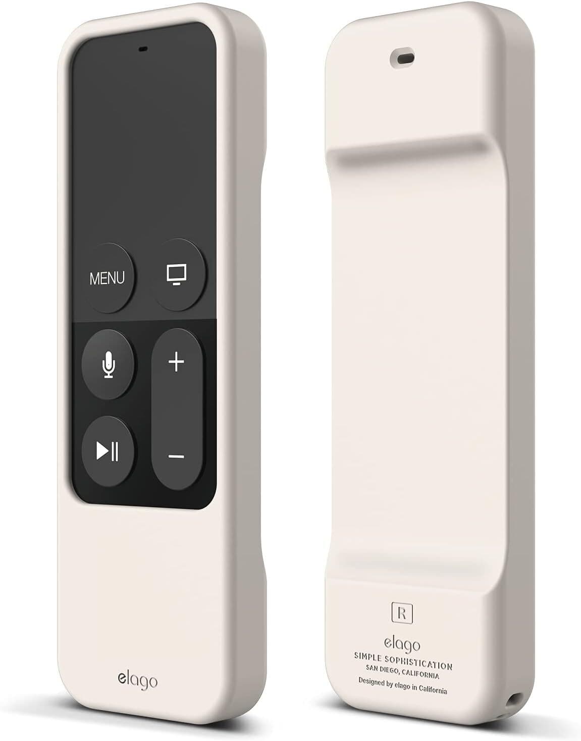 Удароустойчив силиконов калъф за Apple TV Siri Remote - Elago R1 Intelli Case (бял)