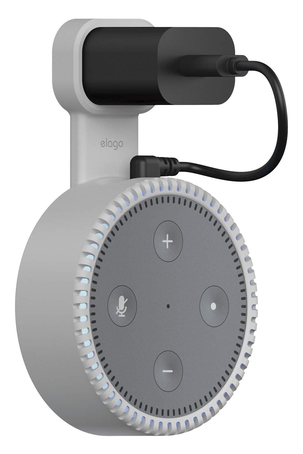 Силиконова поставка за Echo Dot 2 - Elago Echo Dot 2nd Generation Outlet Wall Mount (бяла)