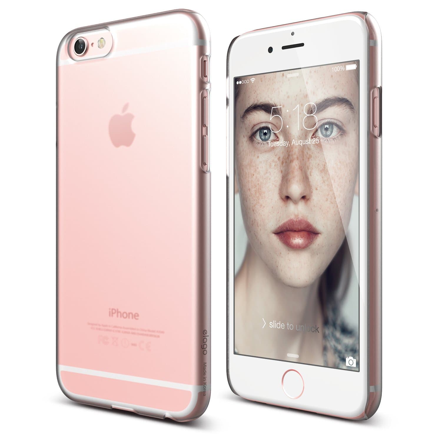 Качествен кейс и HD покритие за iPhone 6, iPhone 6S - Elago S6 Slim Fit 2 Case + HD Clear Film (прозрачен-мат)