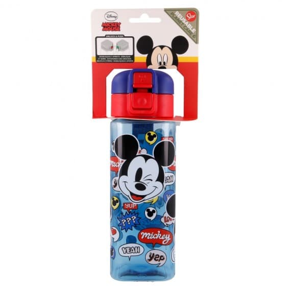 Квадратна бутилка Mickey Mouse, 550 ml.