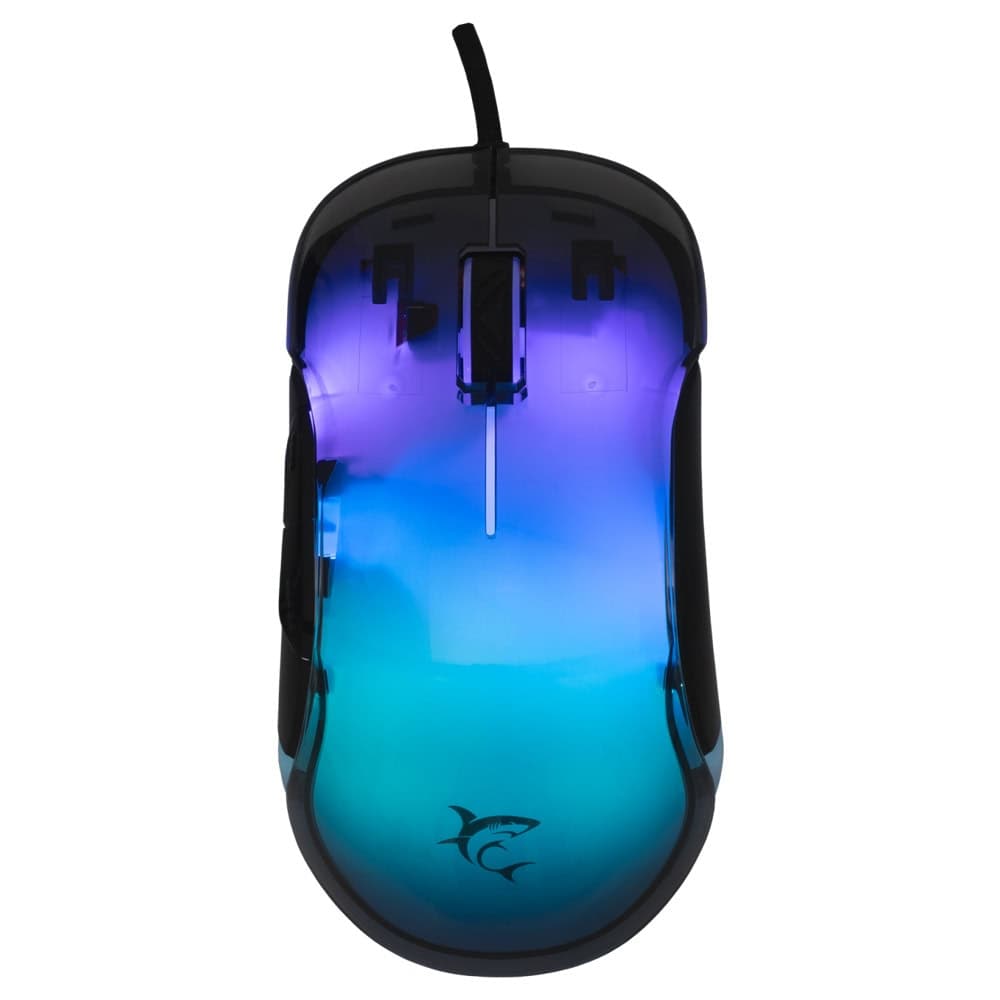 Мишка White Shark MORDRED-B, оптична (12800 dpi), USB, черна, гейминг, RGB подсветка