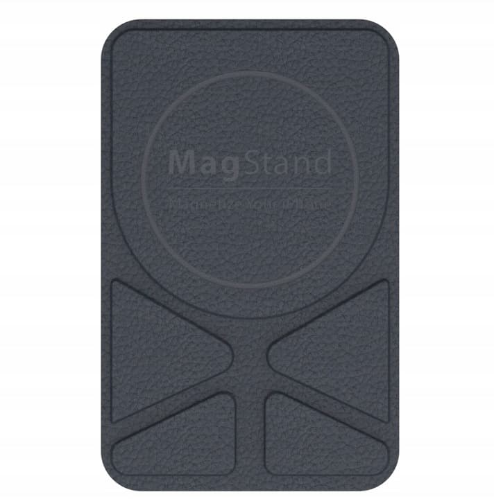 Кожена поставка за кейсове и смартфони съвместима с MagSafe аксесоари - SwitchEasy MagStand Leather Stand (син)