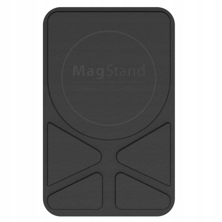 Кожена поставка за кейсове и смартфони съвместима с MagSafe аксесоари - SwitchEasy MagStand Leather Stand (черен)