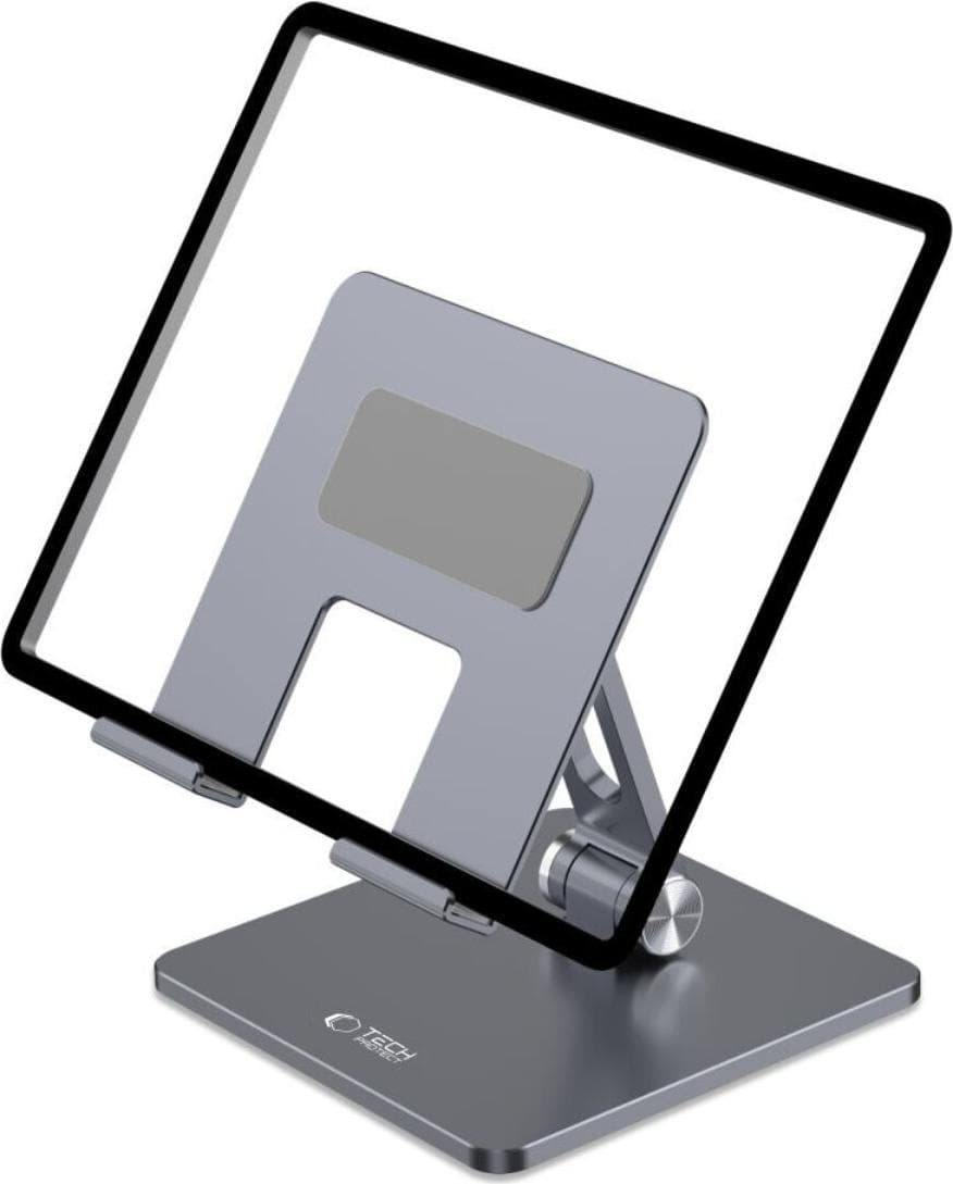 Сгъваема алуминиева поставка за мобилни телефони и таблети до 13 инча - Tech-Protect Z11 Folding Aluminum Desktop Stand (сив)