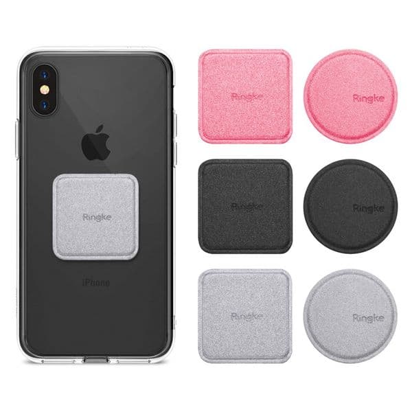 Шест броя метална пластина с кожено покритие за магнитни поставки - Ringke Magnetic Mount Metal Plate 6pcs. (различни цветове)