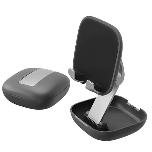 Сгъваема поставка за бюро и гладки повърхности за смартфони - 4smarts Desk Stand Compact for Smartphones (черен)