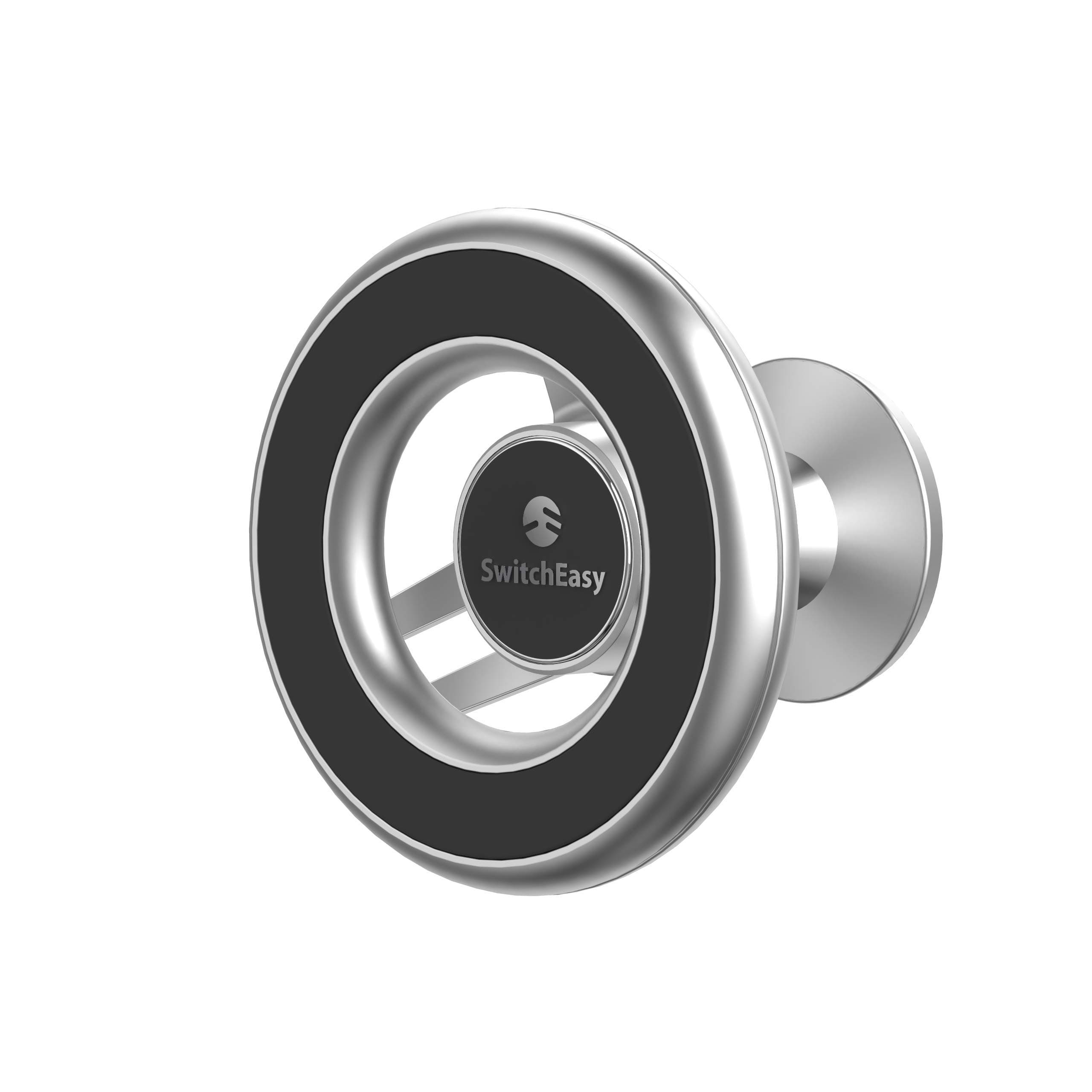 Магнитна поставка за таблото на автомобил за iPhone с MagSafe - Switcheasy MagMount Dash Car Mount (сребрист)