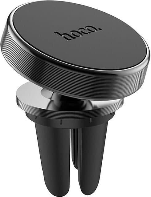 Магнитна поставка за радиатора на кола за смартфони (черен) - Hoco CA47 Metal Magnetic Air Vent Car Holder