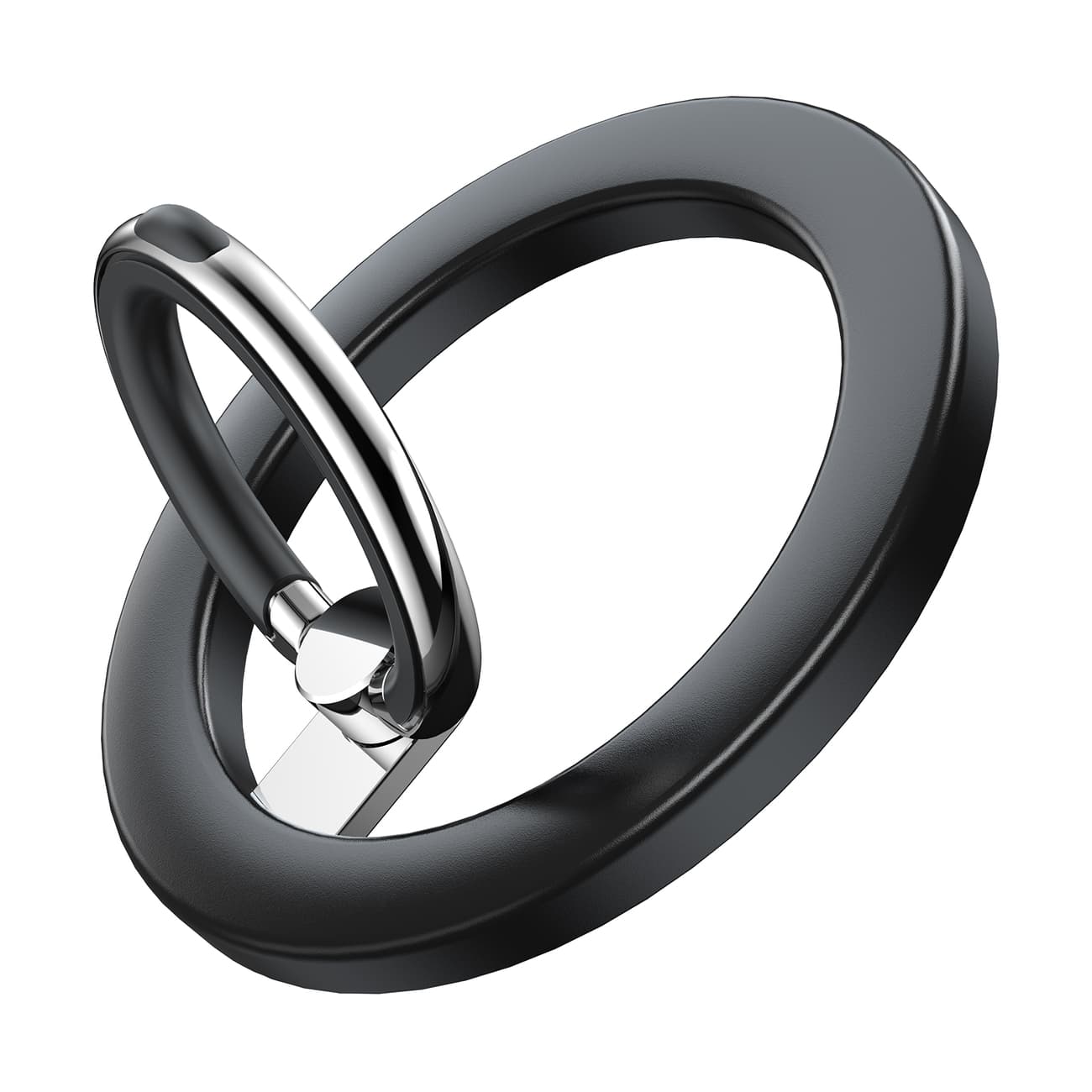 Магнитен пръстен с поставка за прикрепяне към iPhone с MagSafe - Joyroom Magnetic Phone Ring Grip (JR-Mag-M2) (черен)