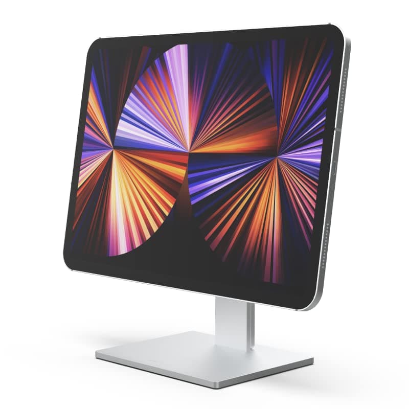 Магнитна алуминиева поставка за iPad и други таблети - JustMobile AluDisc Max Tablet Stand (сребрист)