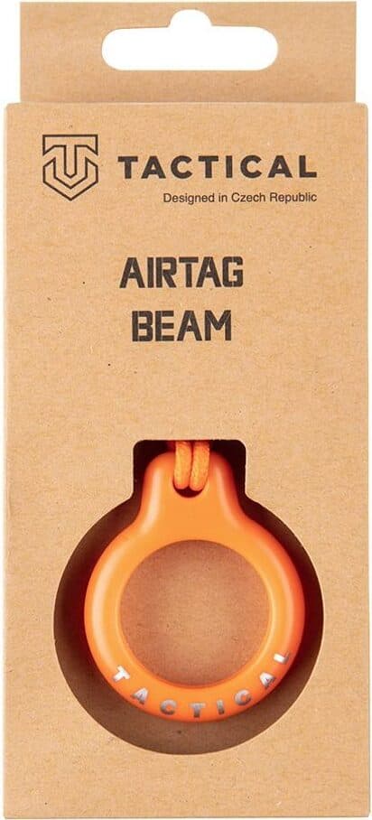 Стилен ключодържател от поликарбонат за Apple AirTag - Tactical AirTag Beam Rugged Case (оранжев)