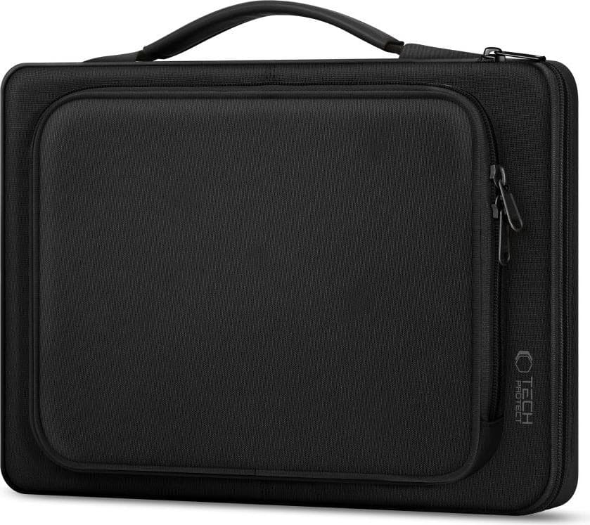 Елегантна чанта за MacBook Pro 15 и лаптопи до 16 инча - Tech-Protect Basic Laptop Bag 16 (черен)