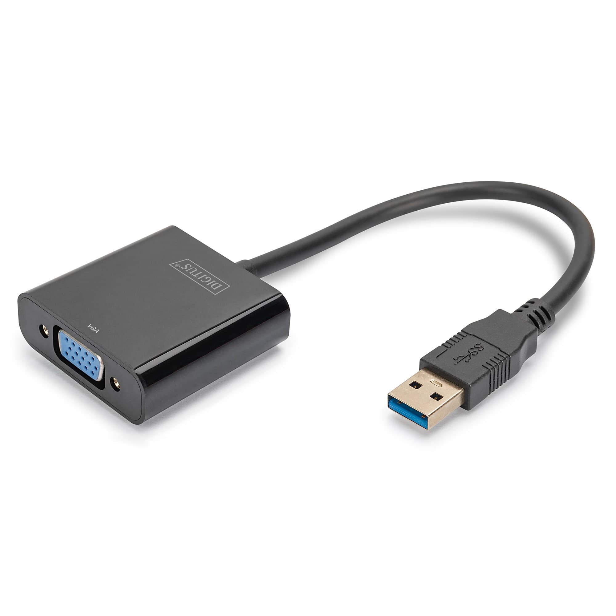 DIGITUS DA-70840 :: Конвертор USB 3.2 към VGA, FullHD 1080p, черен