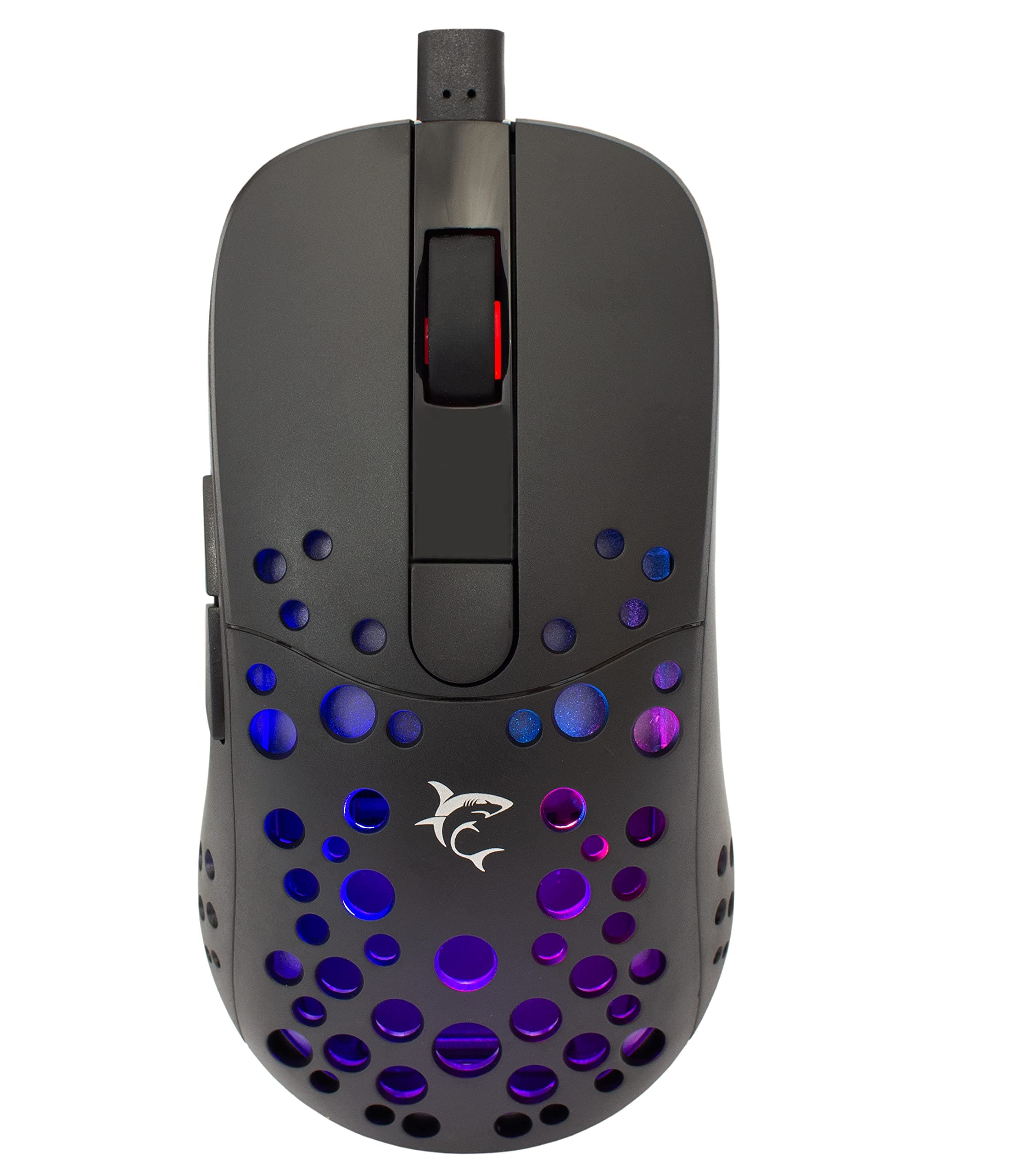Мишка SBOX WHITE SHARK GM-9004, оптична (12 000 dpi), USB, черна, RGB подсветка