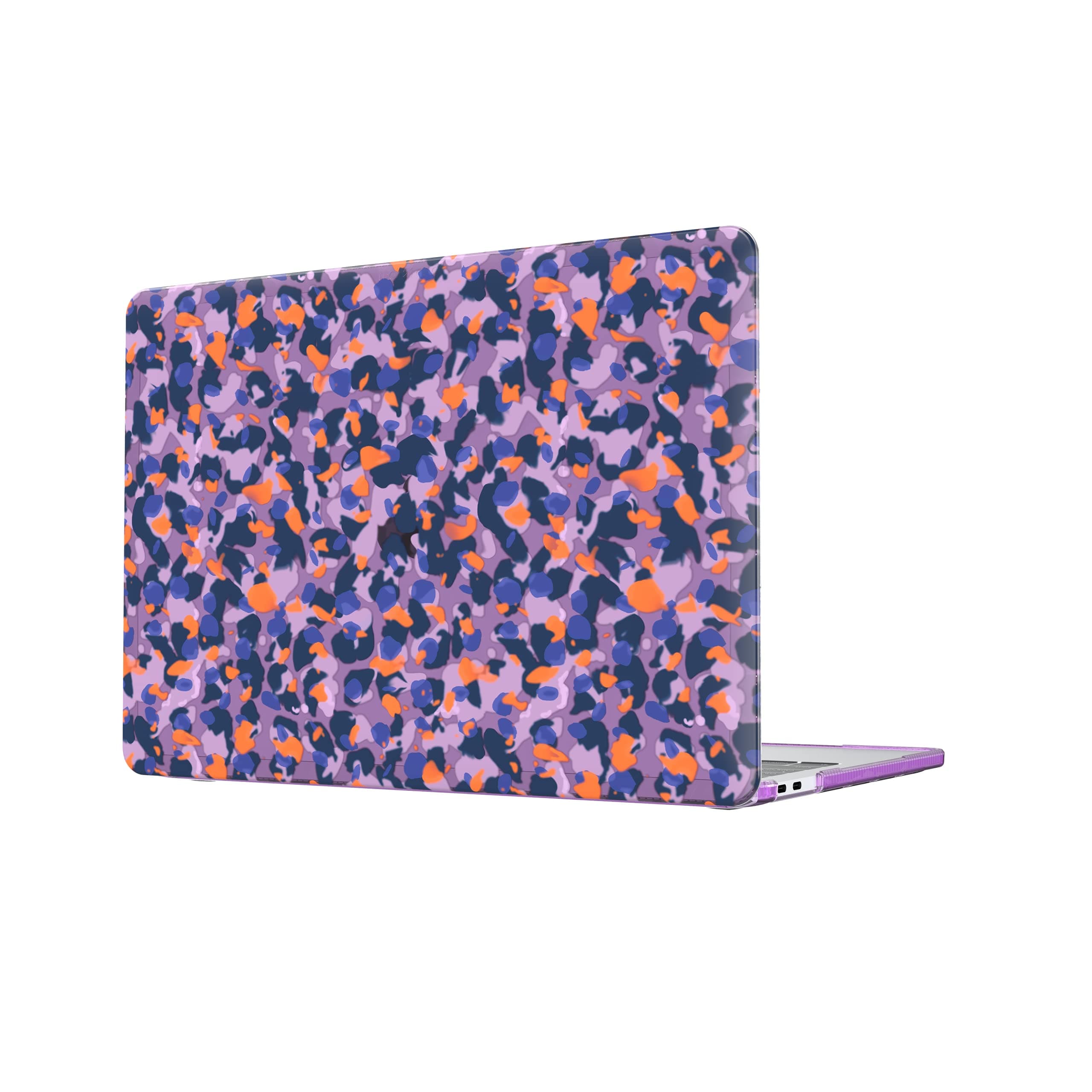 Предпазен поликарбонатов кейс за MacBook Pro 13 (2020), MacBook Pro 13 M1 (2020), MacBook Pro 13 M2 (2022) - Tech21 EvoArt Modern Camo Case (лилав)
