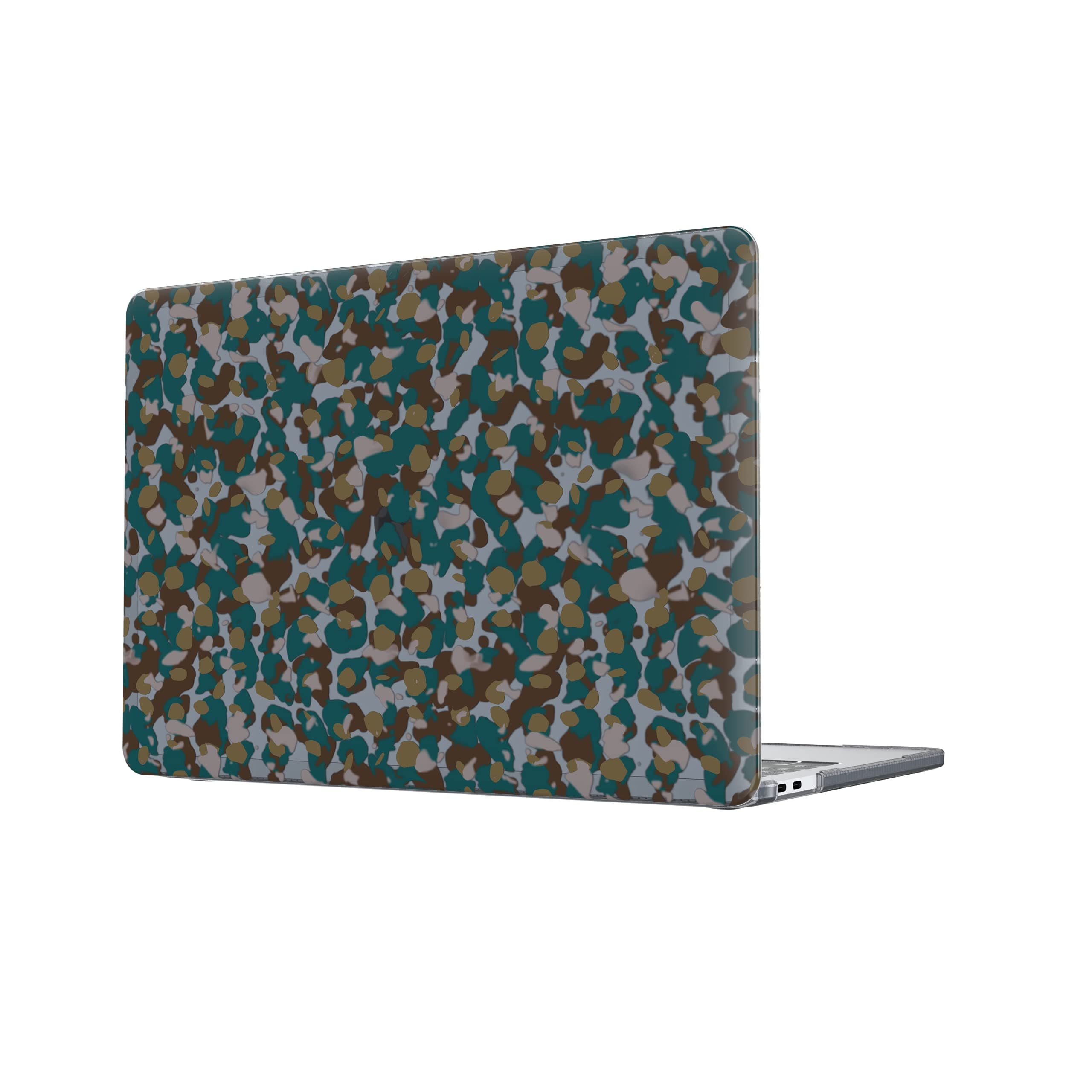 Предпазен поликарбонатов кейс за MacBook Pro 13 (2020), MacBook Pro 13 M1 (2020), MacBook Pro 13 M2 (2022) - Tech21 EvoArt Modern Camo Case (зелен)