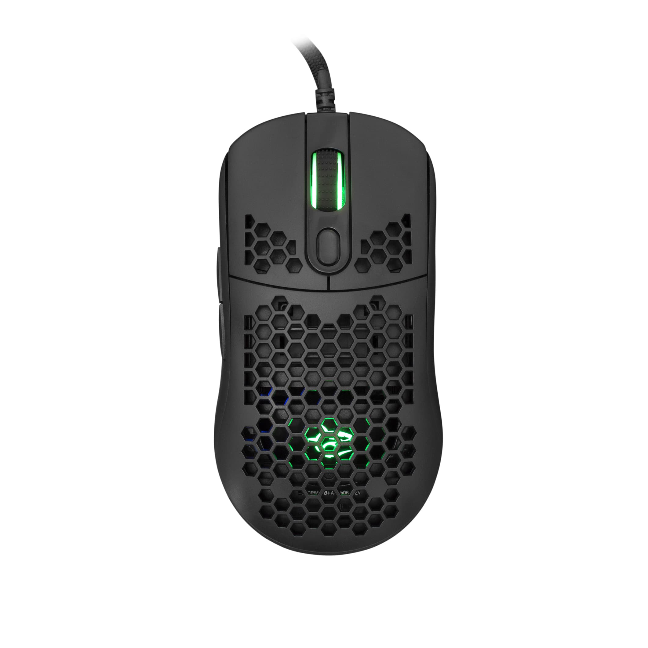 Мишка White Shark Galahad, оптична (7200 dpi), USB, черна, гейминг, RGB подсветка