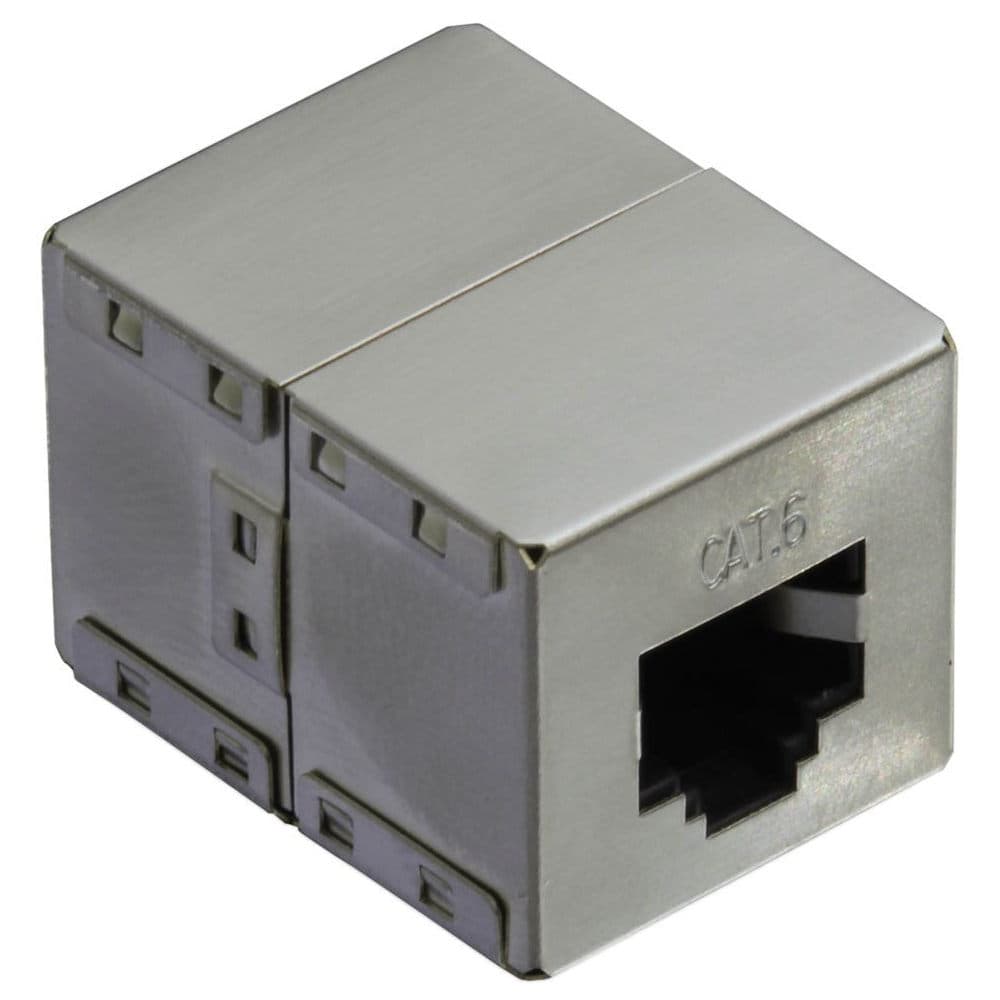 VALUE 21.99.3002 :: RJ-45 мodular Coupler, Cat.6 (Class E), STP, сребрист